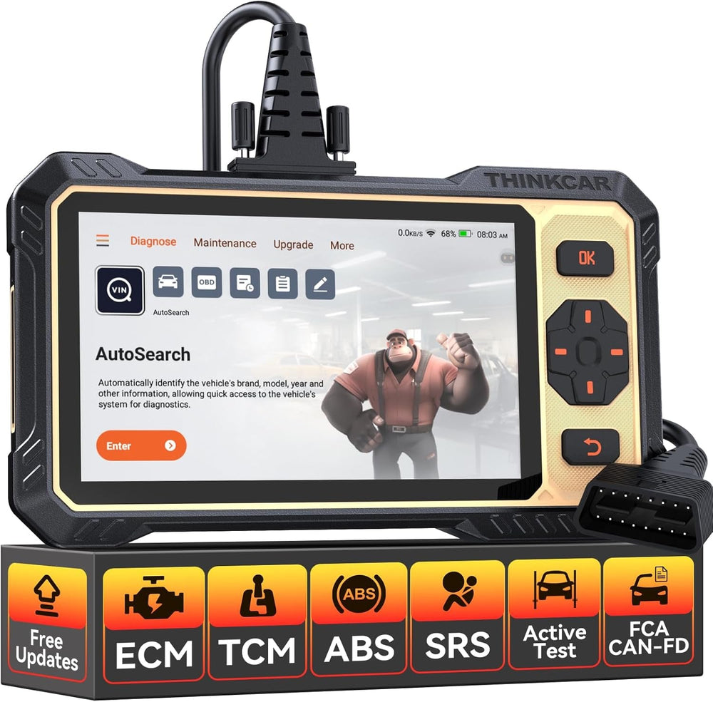 THINKSCAN 662 OBD2 Scanner, Car Diagnostic Tool with Bidirectional Active Test, Car Scanner Engine ABS SRS Transmission, Scanner for Car with 12 Reset, Can FD & FCA Sgw, Lifetime Free Update