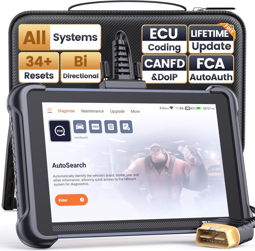 THINKSCAN 689 OBD2 Scanner, Bidirectional Scan Tool with Lifetime Free Update, 34+ Reset, 3000+ Active Test, ECU Coding, PMI, Wired All System Diagnostic Scanner for Cars, CANFD/DOIP, FCA SGW
