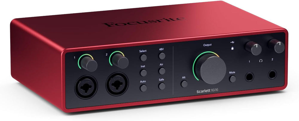Interfaz de Audio Focusrite Scarlett 16i16 4th Gen – 16 In/Out con Convertidores RedNet y Auto Gain