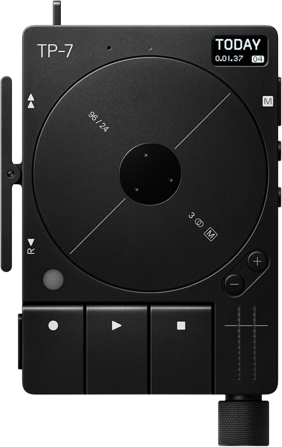 TP-7 Portable Digital Audio Recorder with USB-C Audio Interface, Bluetooth, Internal Microphone, Speaker and 128 GB Storage (Black)