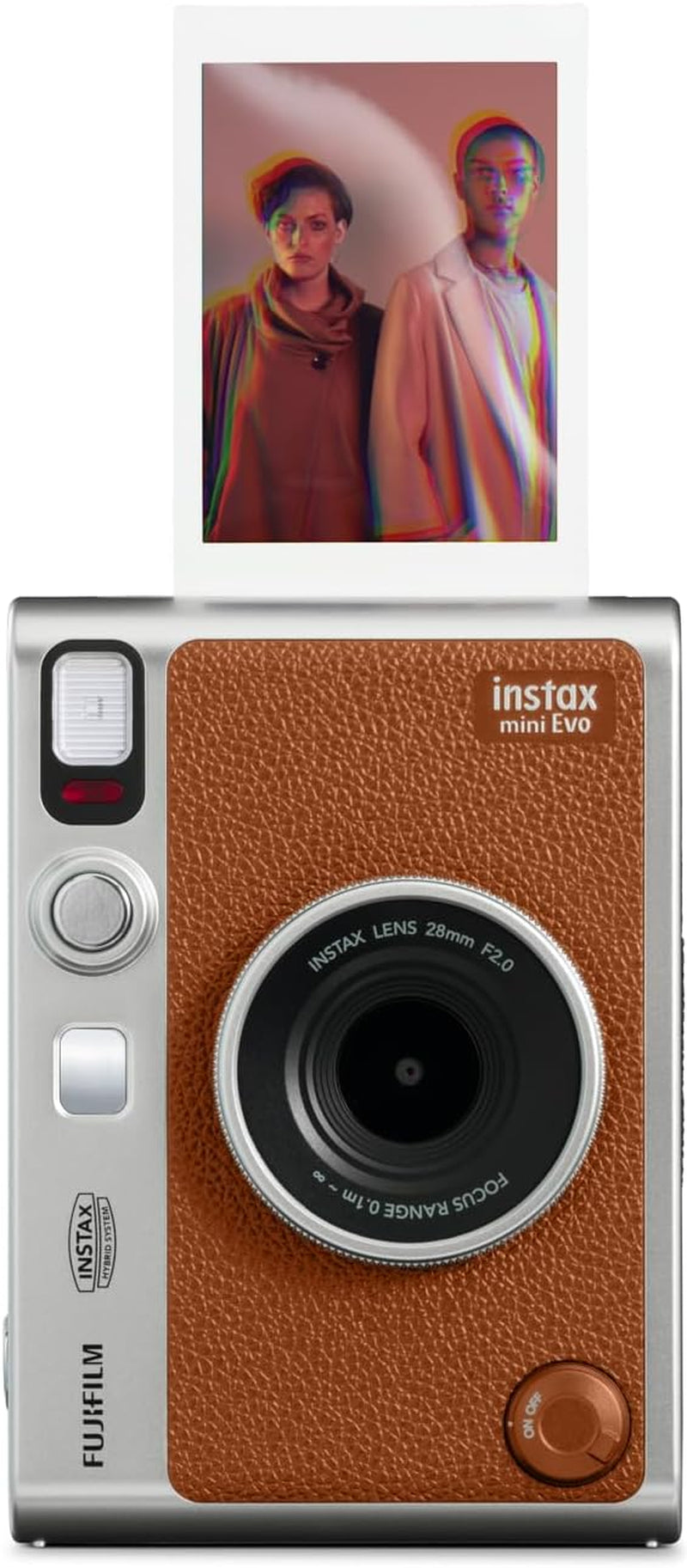 Cámara Híbrida Fujifilm Instax Mini Evo – Instantánea Digital con 100 Efectos Creativos, Bluetooth y Palanca de Impresión