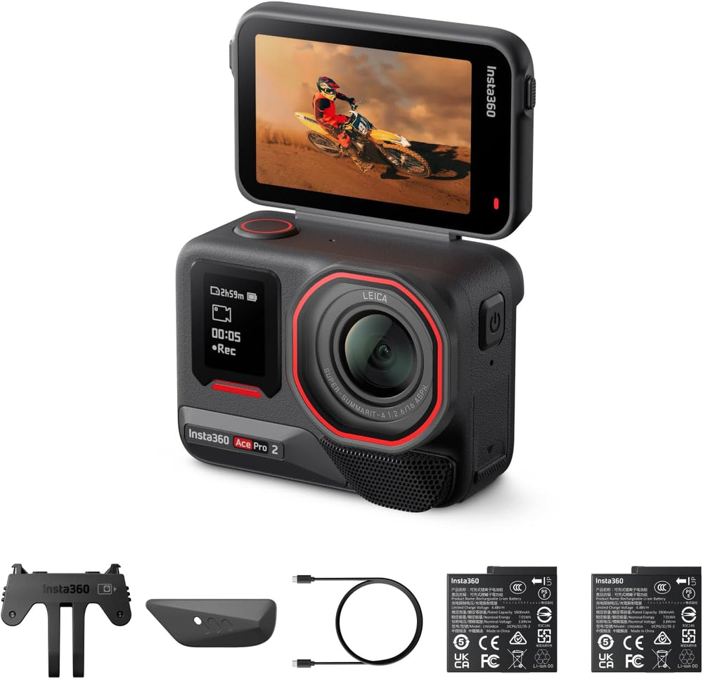 Insta360 Ace Pro 2 - Cámara de acción impermeable de 8K co-diseñada con Leica