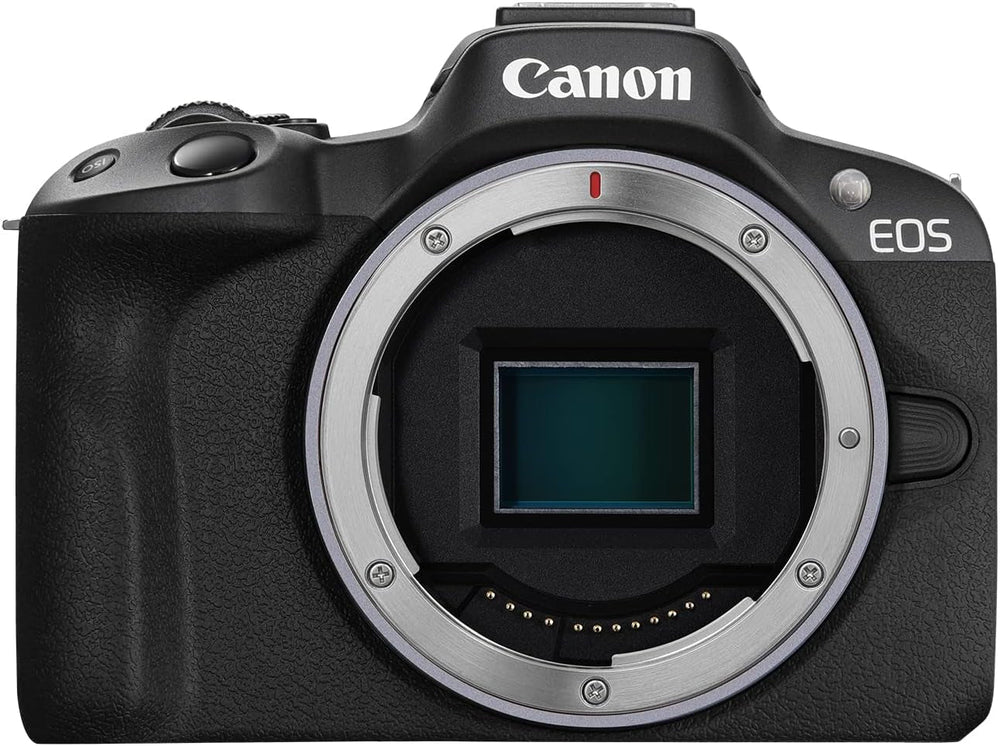 EOS R50 Mirrorless Vlogging Camera (Body Only/Black), RF Mount, 24.2 MP, 4K Video, DIGIC X Image Processor, Subject Detection & Tracking, Compact, Smartphone Connection, Content Creator