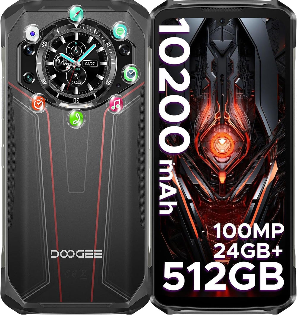 DOOGEE S119 (2025) Global Version Indestructible Cell Phone Dual Screen, 100MP and Night Vision (10200mAh)