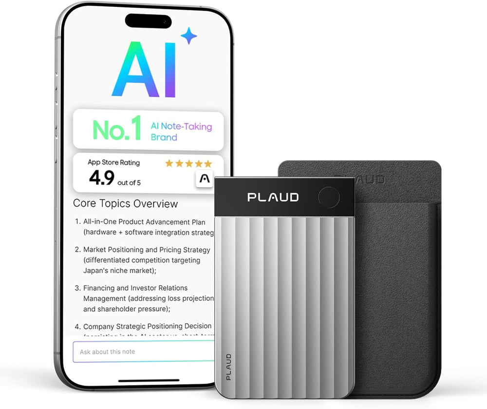 Plaud Grabadora de voz Note Pro AI, transcribe y resume con IA, control de aplicaciones, tomador de notas para reuniones y llamadas, soporta 112 idiomas