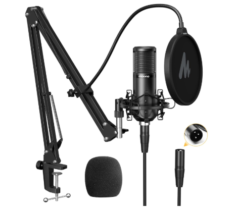 MAONO Micrófono de condensador XLR-AU-PM320S