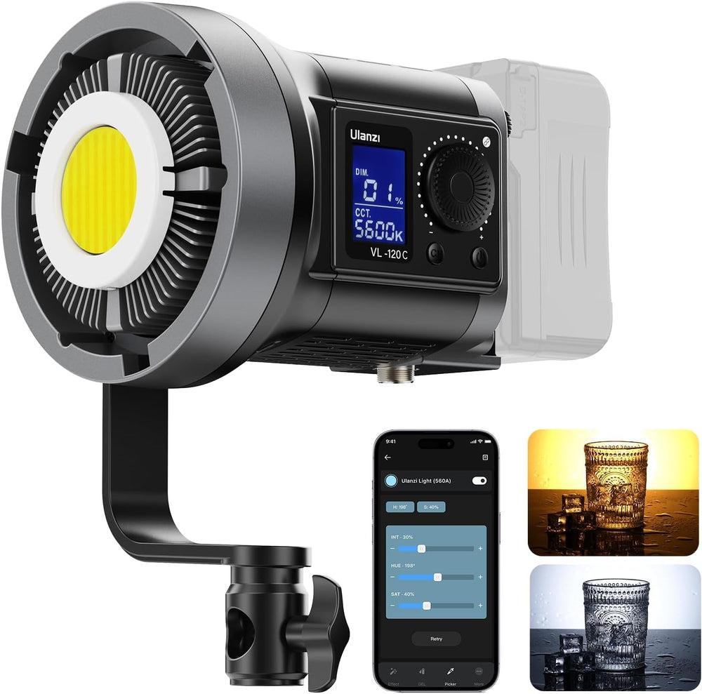 ULANZI V-Mount COB LED Continuous Output Video Light - BICOLOR/RGB