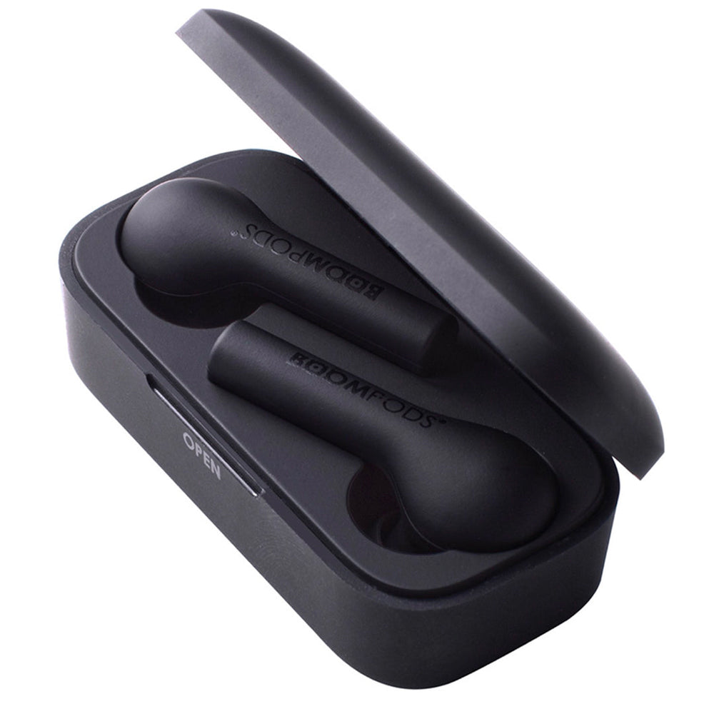 Bluetooth Headphones - Bassline TWS Black - BOOMPODS