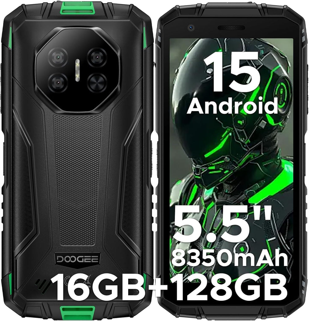 DOOGEE Fire 3 Pro Global Version - Compact Indestructible Smartphone (5.5") with 8350mAh Battery | 16GB+128GB