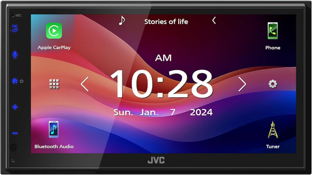 Radio Auto JVC KW-M595BT 6.8" WSVGA | CarPlay y Android Auto