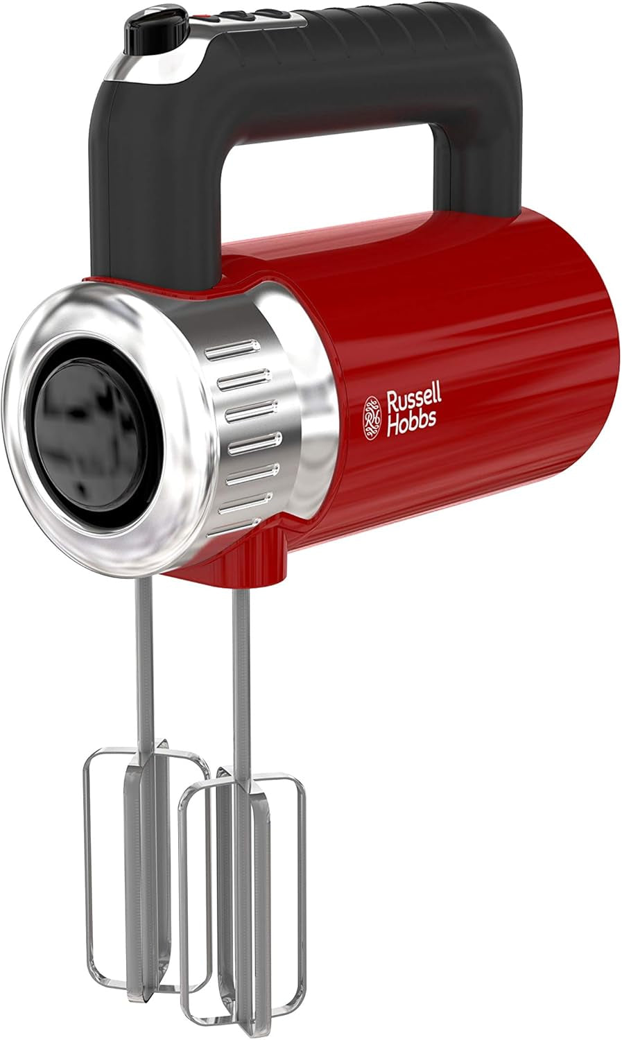 Remington MX3100RDR Retro Style Hand Mixer, 4 Speeds + Turbo Boost, Red