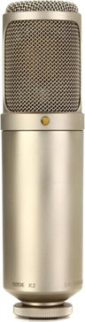 K2 Multi-Pattern Dual Condenser Tube Microphone, Silver
