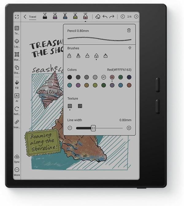 Tablet Go Color 7 Gen II E Ink Tablet 4G 64G con lápiz óptico activo Inksense (Negro)
