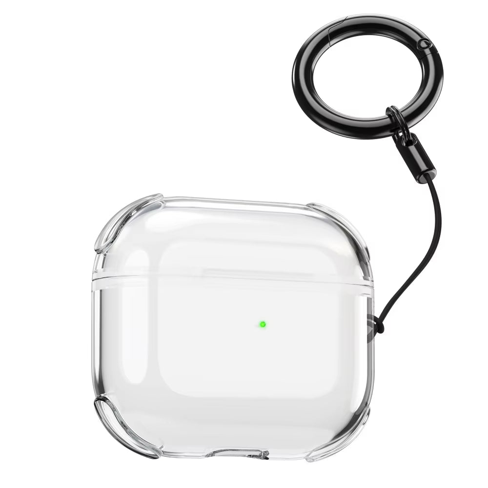 Shockproof Clear Case for AirPods with Strap