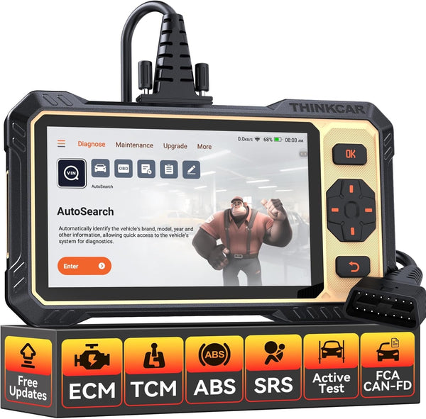 THINKSCAN 662 OBD2 Scanner,Car Diagnostic Tool with Bidirectional Active Test,Car Scanner Engine ABS SRS Transmission,Scanner for Car with 12 Reset,Can FD & FCA Sgw,Lifetime Free Update