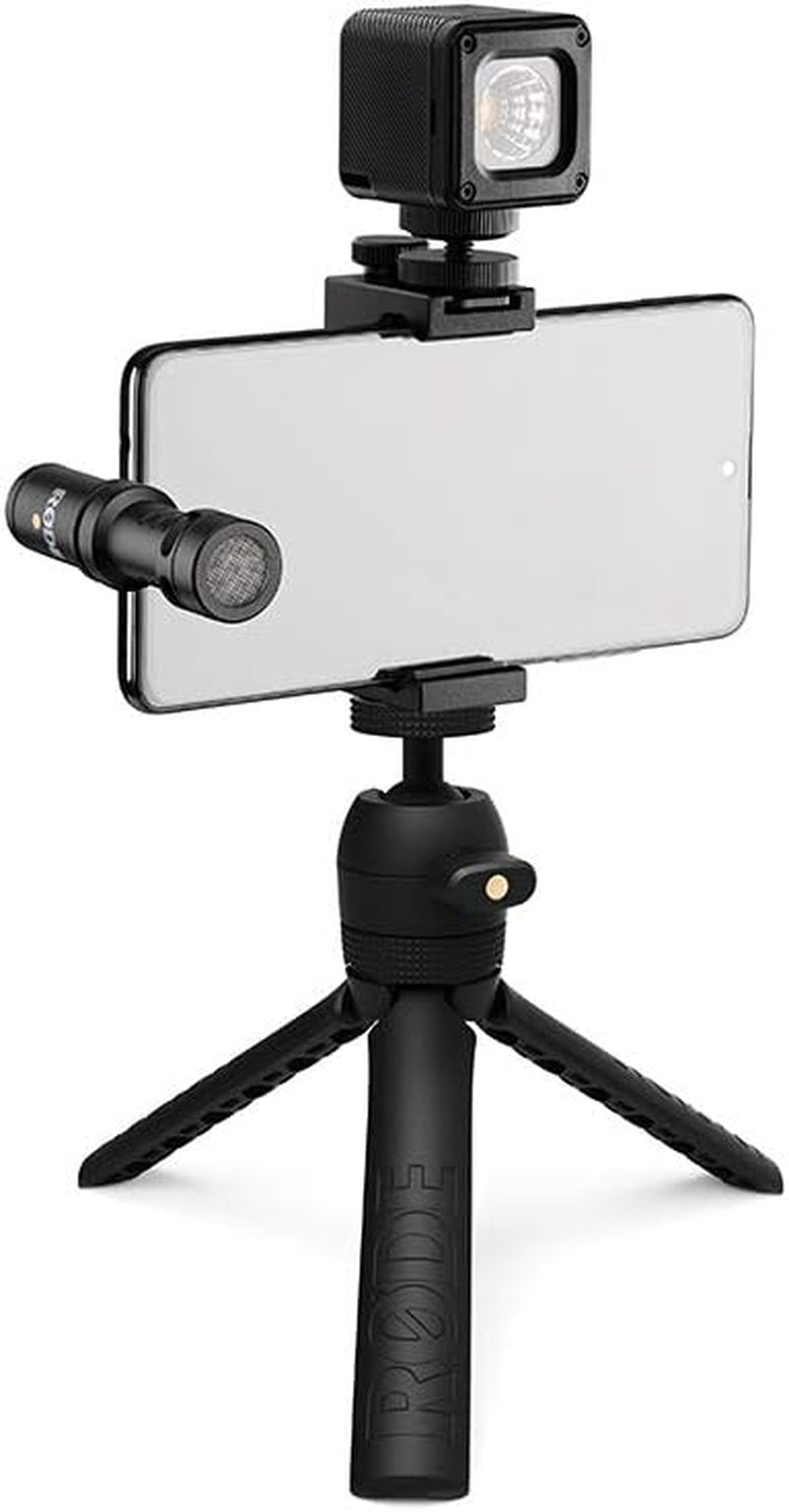 RØDE Vlogger Kit Complete Mobile Filmmaking with High-Quality Microphone, Tripod, LED Light and Accessories for Content Creation (USB-C Edition for Smartphones with USB-C Connector)