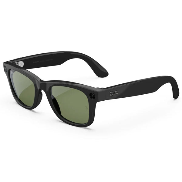Ray Ban Meta Wayfarer | Lentes Inteligentes con Camara, Audio y Bluetooth (Gen 2) - Negro Brillante con lentes verdes