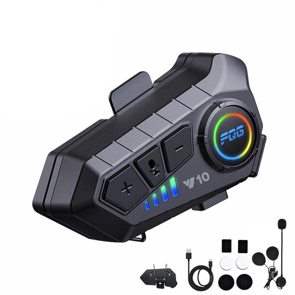 1/2X Music Interphone Bluetooth 5.3 Motorcycle Helmet Intercom Headset Waterproof 300M Intercomunicador Speaker Earphone