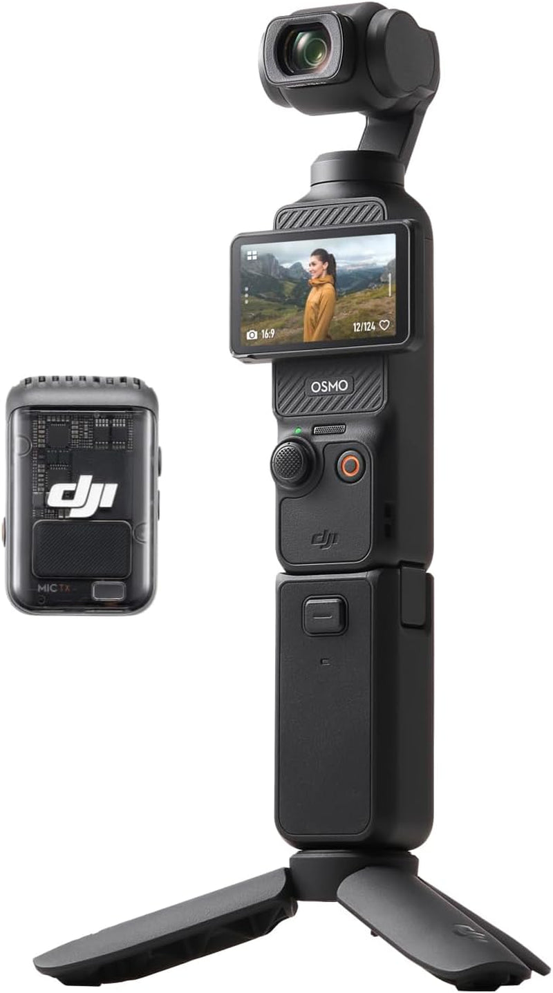 DJI Osmo Pocket 3 Creator Combo: 4K/120FPS Vlogging Camera, 1" CMOS Sensor, 3-Axis Stabilizer, and Included Microphone (multi-locations missing)