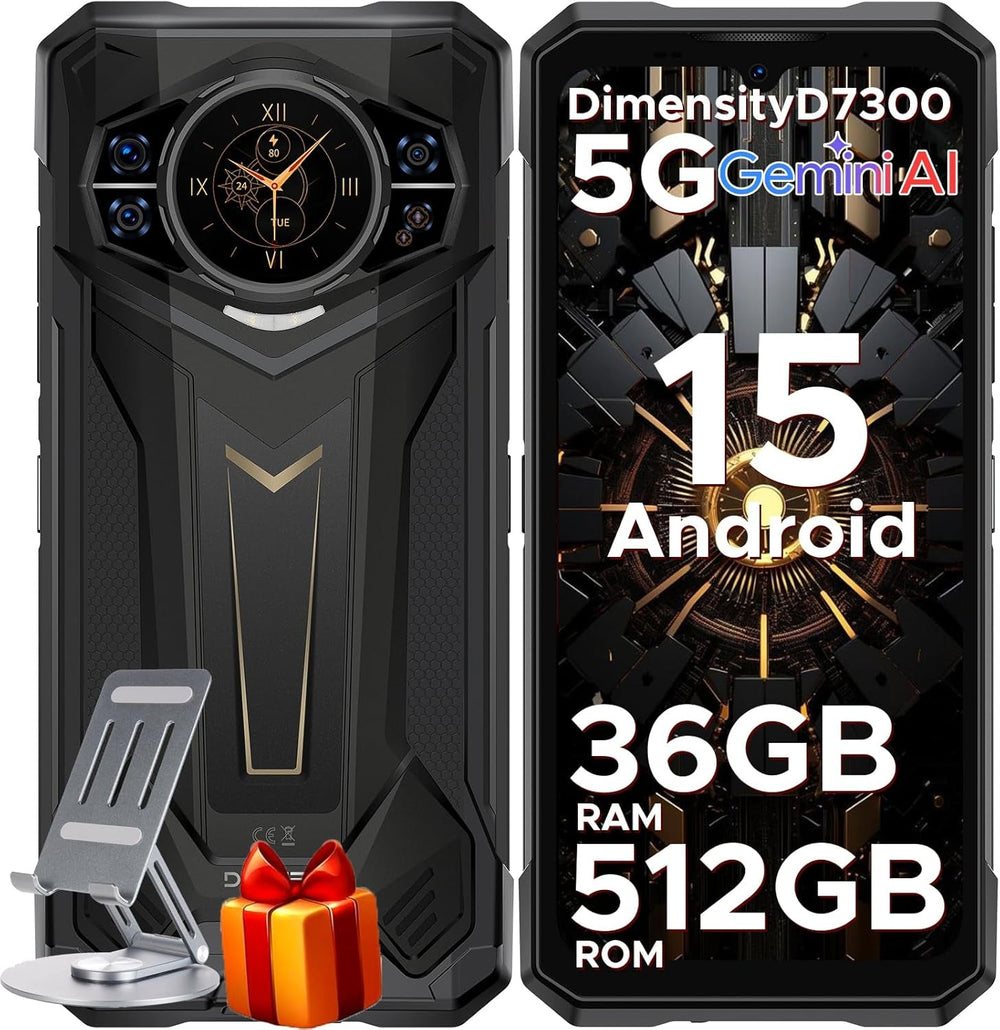 DOOGEE S200 Plus 5G Version Global -Celular Indestructible con Pantalla Trasera AMOLED | 36GB+512GB y 10100mAh