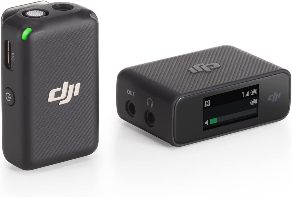 DJI Mic (1 TX + 1 RX): Ultra-Lightweight Lavalier Wireless Microphone, 250m Range and 14 Hours of Recording