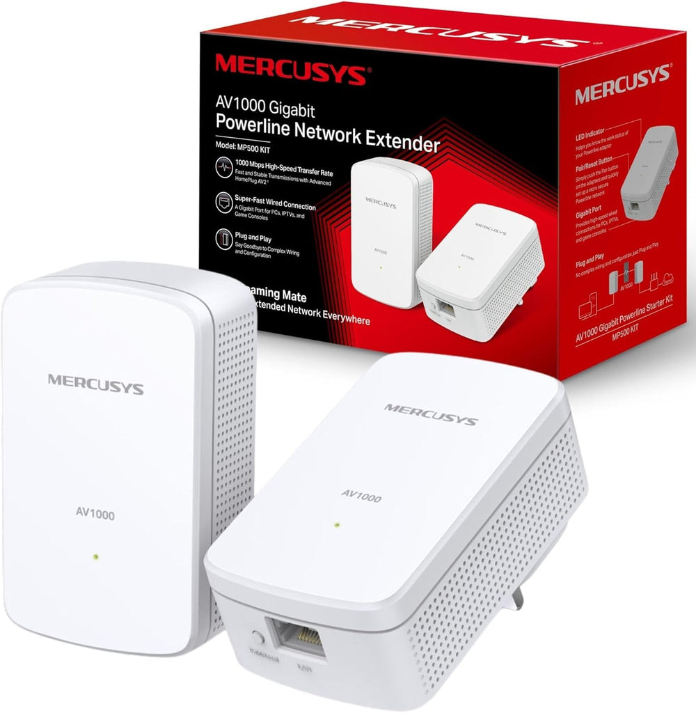 Mercusys AV1000 Gigabit Powerline | Internet por la Red Eléctrica