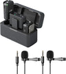 DJI Micrófono Inalámbrico Dual (2 Personas) con Pantalla Táctil OLED, Incluye 2 Micrófonos Lavalier Condensador