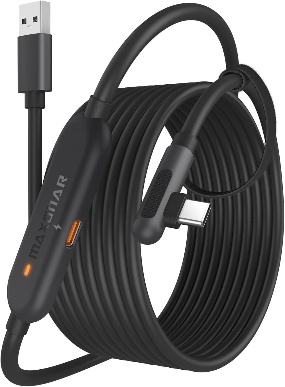 VR Charging Cable (6m, Latest Chip), Compatible with Meta Quest 3S/Quest 3/Oculus Quest 2/Pico 4 Accessories and PC/SteamVR. An amazing gift! 5Gbps USB 3.0 to USB C Cable, Black.