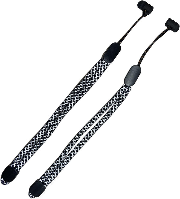 Upgraded Reflective Wrist Straps for Oculus Quest 2 Controller. Adjustable, durable, and comfortable hand strap. Easy-to-install black resin stopper.