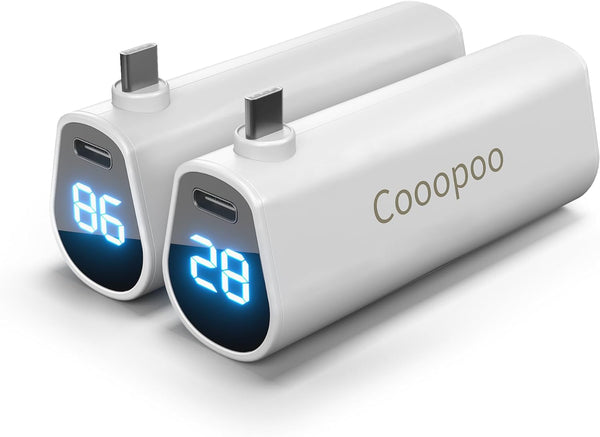 External Battery for Meta Quest 3/Quest 3S, 5V 3A Fast Charging with LCD Indicator for Extended Playtime. Lightweight Rechargeable Mini Accessory with Charging Indicator [2-Pack].