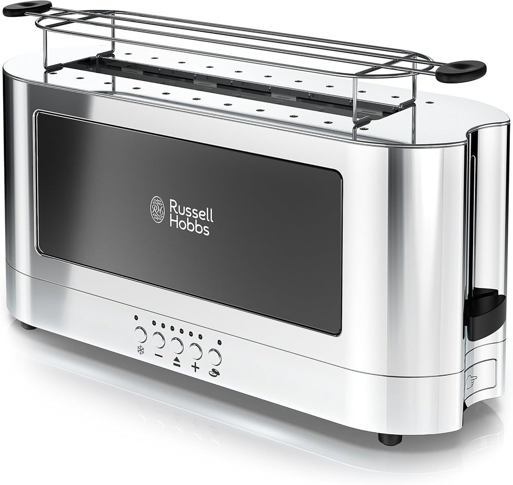 Premium Long Toaster | Black Glass Design and 6 Levels