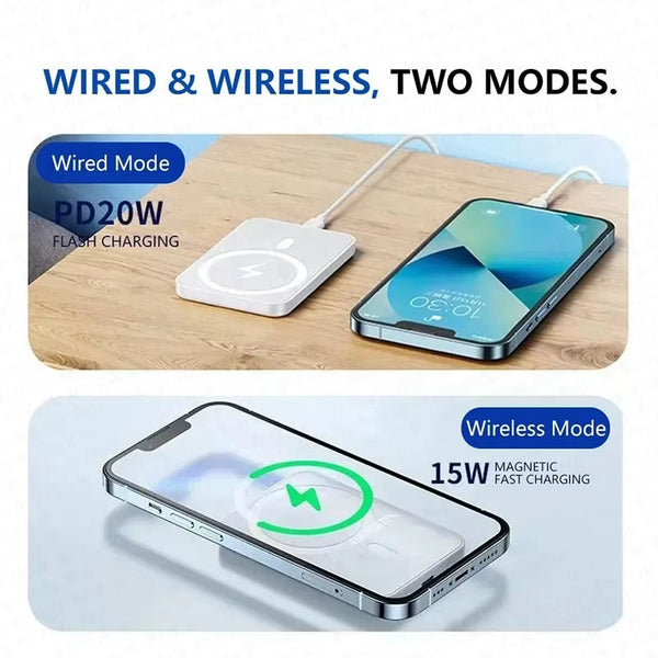 Power Bank Magnético para iPhone (MagSafe), Samsung y Google Pixel