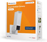 Smart Outdoor Security Camera with 105-Db Siren & Wifi | Sends Alerts to Your Smartphone | Floodlight & Motion Detection | Night Vision | Security without Monthly Fees (White)