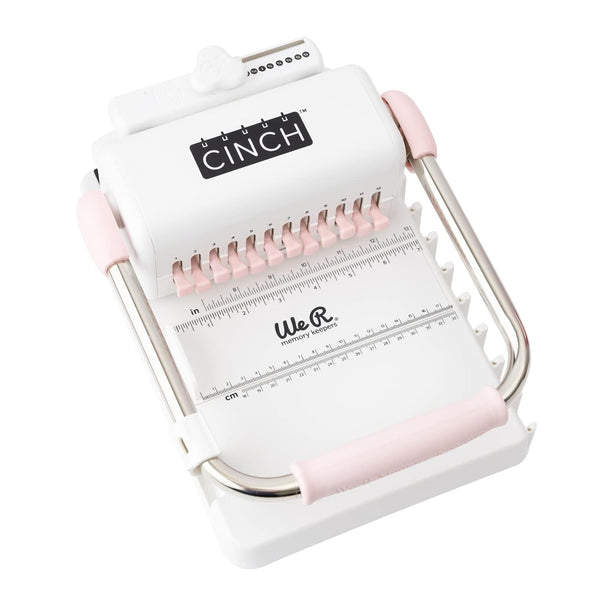 , Cinch Book Binding Machine 2, Pink/White, Easy to Use Design with Slide Ruler, Compatible with Wire or Spiral Coils, Make Professional Books, Notebooks, Calendars and More