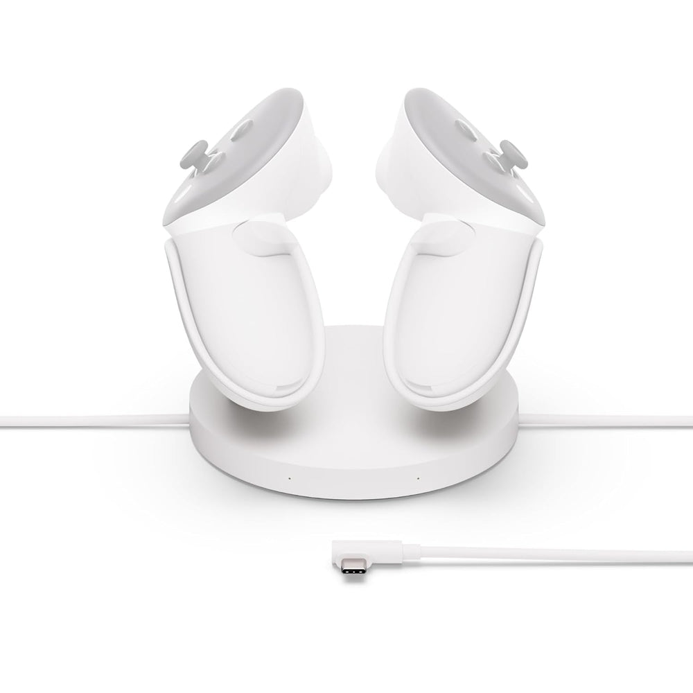 Quest Compact Charging Dock — Compatible with Quest 3/3S — Extended Headset Charging Cable — Wireless Charging for Touch Controllers and More (Copy)