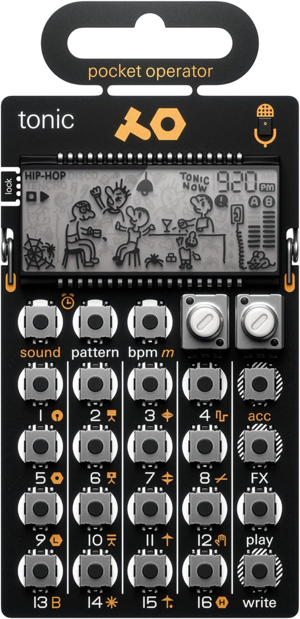 Pocket Operator PO-32 Tonic, Drum and Percussion Synthesizer and Sequencer, Unlimited Sounds with Microtonic through Data Transfer