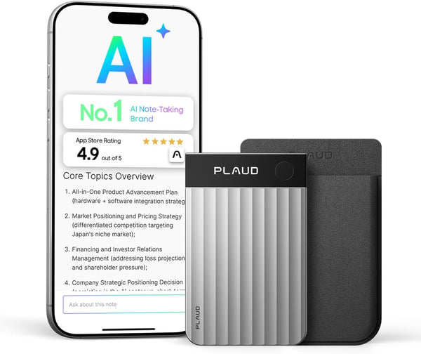 Plaud Grabadora de voz Note Pro AI, transcribe y resume con IA, control de aplicaciones, tomador de notas para reuniones y llamadas, soporta 112 idiomas