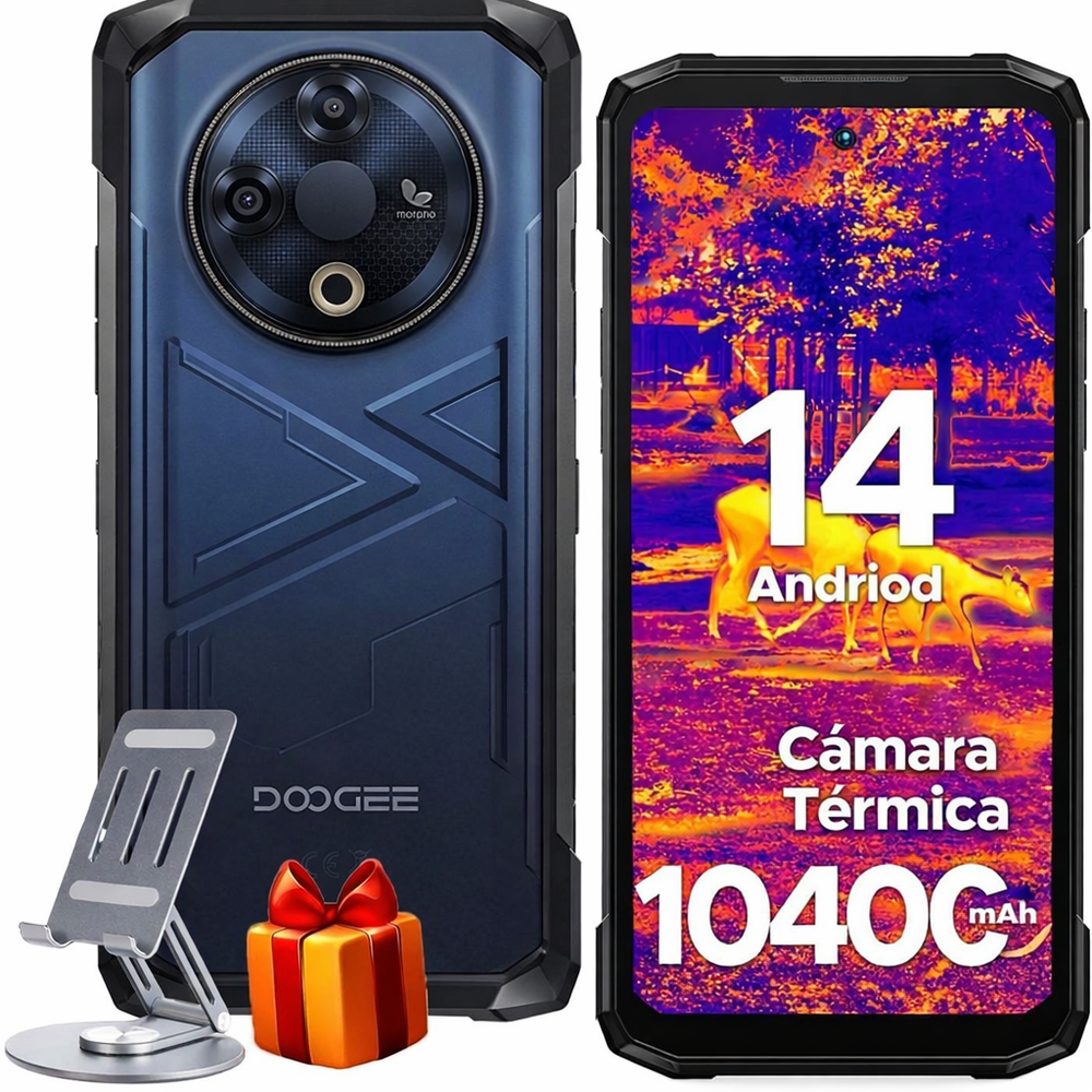DOOGEE Fire 6 Global Version - Indestructible Cell Phone with Thermal Camera | 10400mAh and 16GB RAM