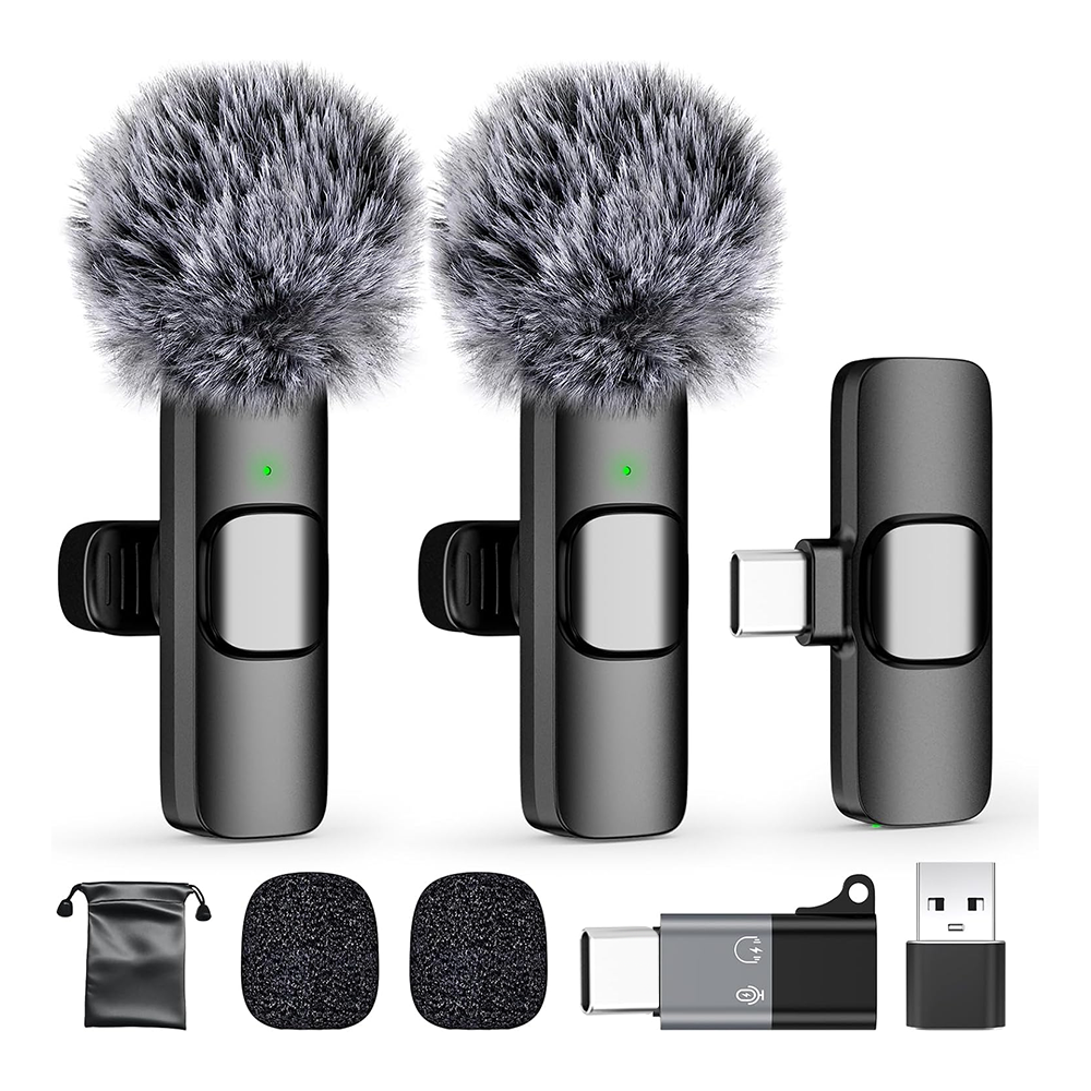 K9 Dual Wireless Lavalier Microphone (1-to-2)