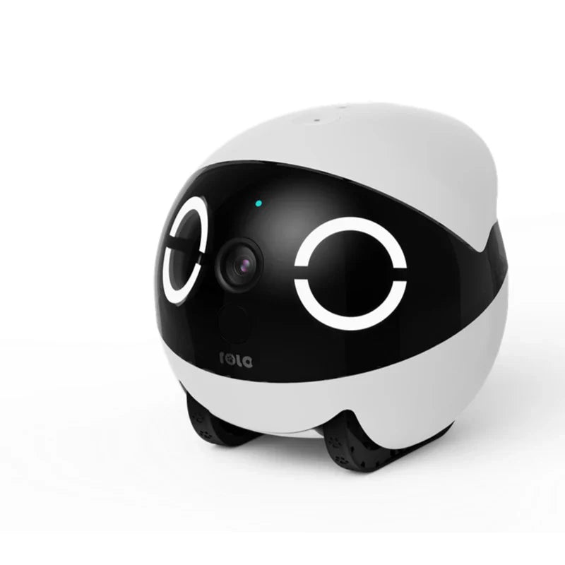 ROLA Mini Familybot 2K Pet Camera Robot: Movable Indoor Camera Battery-Powered with Phone App, One-Touch Call, 2-Way Talk, Night Vision, Motion Detection, Video Recording