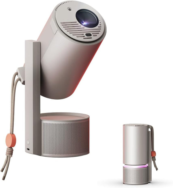 XGIMI Mogo 3 Pro Proyector Mini 1080P, Google TV Con Netflix Bajo Licencia, Soporte Ajustable, Proyector Portátil Compatible Con Baterías Externas, 450 ISO Lúmenes, ISA 2.0, 2X5W Harman Kardon