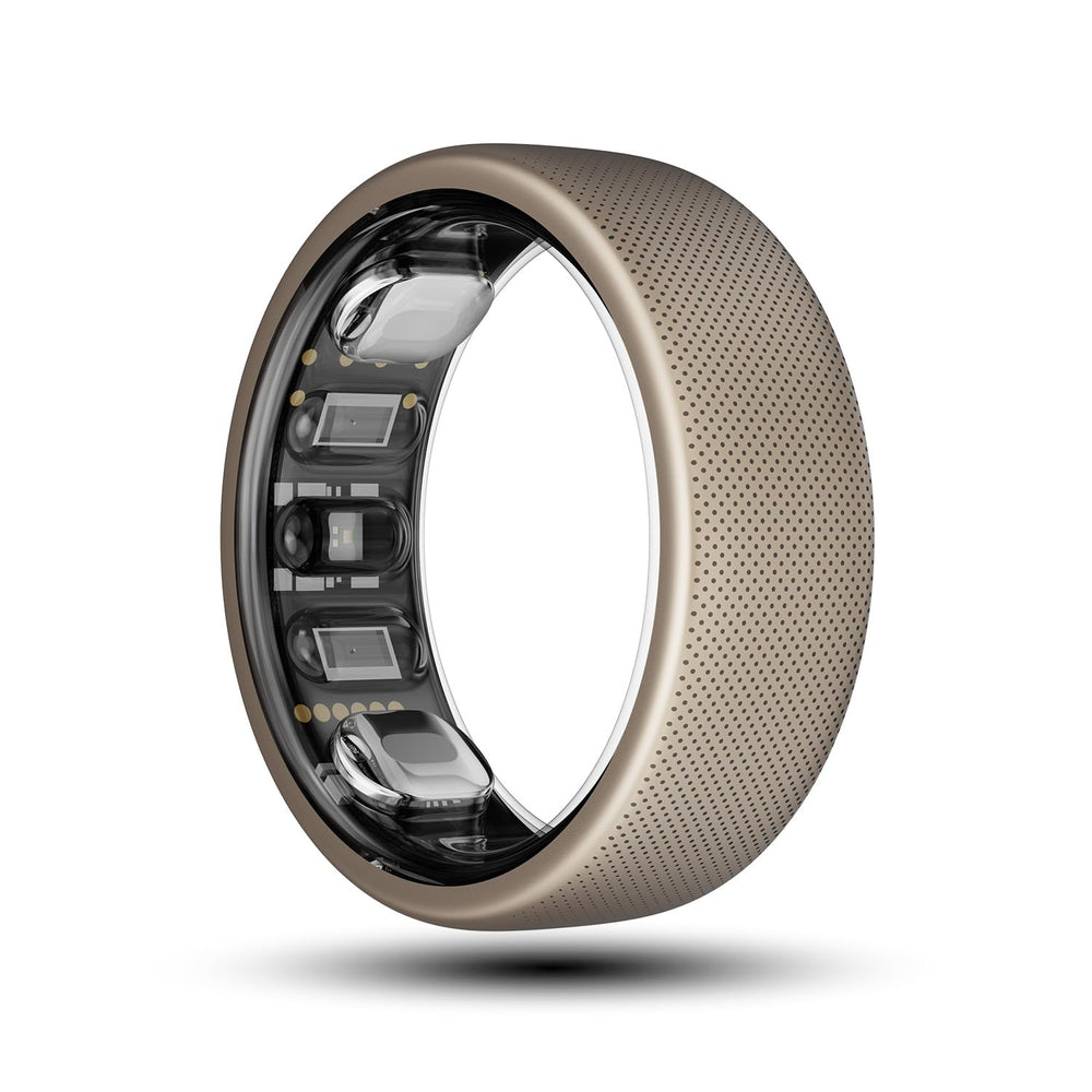 Amazfit Helio Ring Inteligente de Salud, Anillo Rastreador de Fitness, Sin Suscripción, Monitorea el Sueño, la Frecuencia Cardíaca y el Estrés, Aleación de Titanio, Carga Rápida de 1.4 Horas