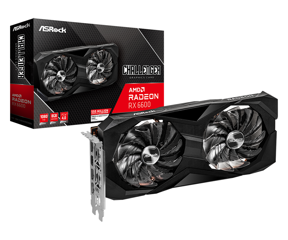 ASRock AMD Radeon RX 6600 Challenger D 8GB