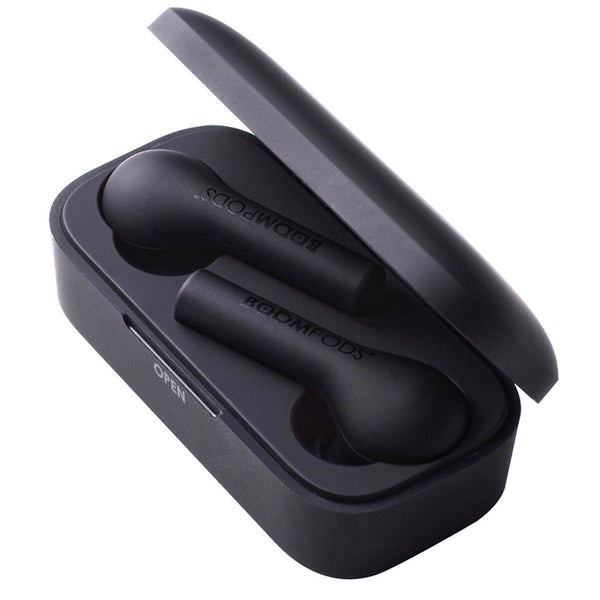 Bluetooth Headphones - Bassline TWS Black - BOOMPODS