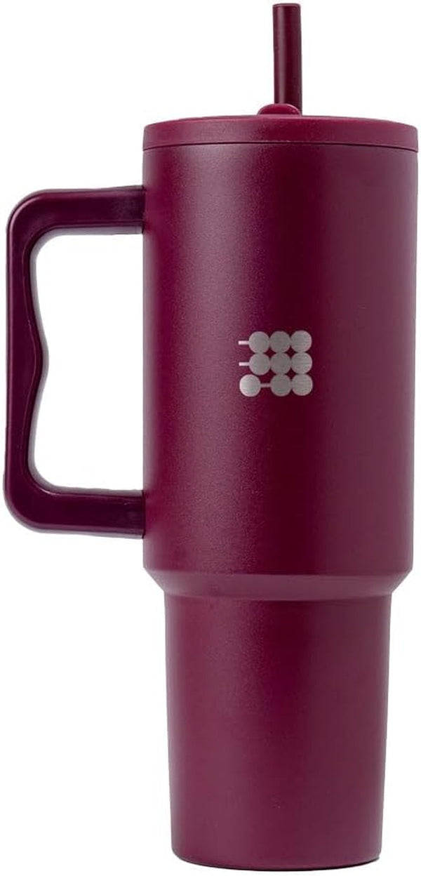 Spill-Free Tumbler 40 Oz – Insulated Thermo Cup, Hot & Cold, Bpa-Free – Deep Burgundy