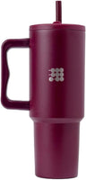 Spill-Free Tumbler 40 Oz – Insulated Thermo Cup, Hot & Cold, Bpa-Free – Deep Burgundy