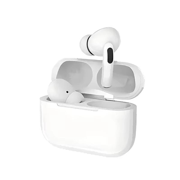 Airs Pro Wireless Bluetooth Headphones: Hi-Fi stereo sound. Includes microphone, charging case, and water resistance.