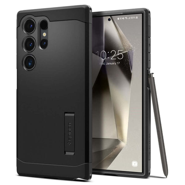 Spigen S24 Ultra Case (Military-Grade Protection) Tough Armor Black