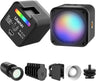 L3 RGB LED Video Light, Magnetic Camera Lighting Kit 2700K-7000K Mini Cube COB Light Dimmable Photography Fill Light with Barndoor, Fresnel Lens Cold Shoe for Smartphone, Action, DSLR Camera