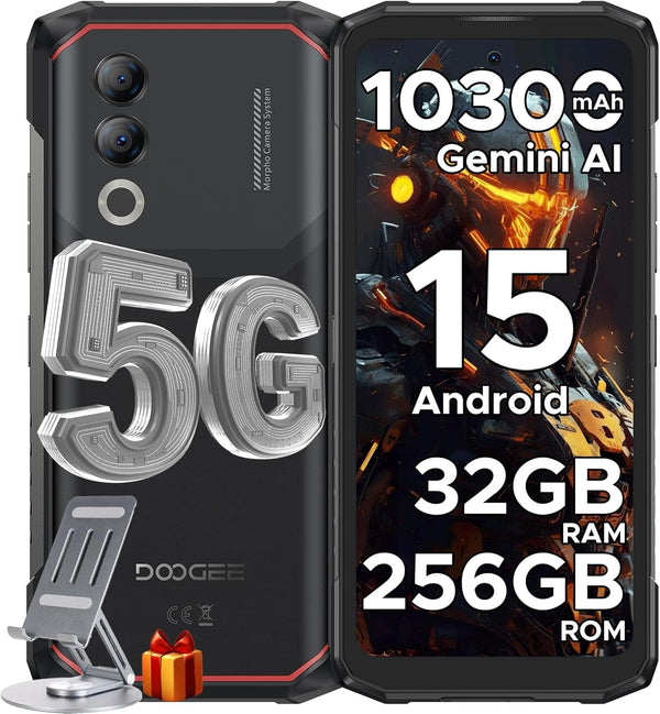 DOOGEE Blade 20 Turbo 5G Version Global Celular Indestructible Batería 10300mAh con IA y 32GB RAM | Android 15